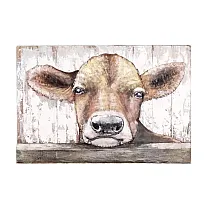 3D kovové umělecké dílo &amp;amp;quot;Calf&amp;amp;quot;, šířka 90 cm, výška 60 cm, váha 8 kg