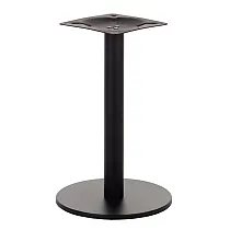 Central bordfod af stål, sort farve, bundplade Ø 45 cm, højde 71,5 cm