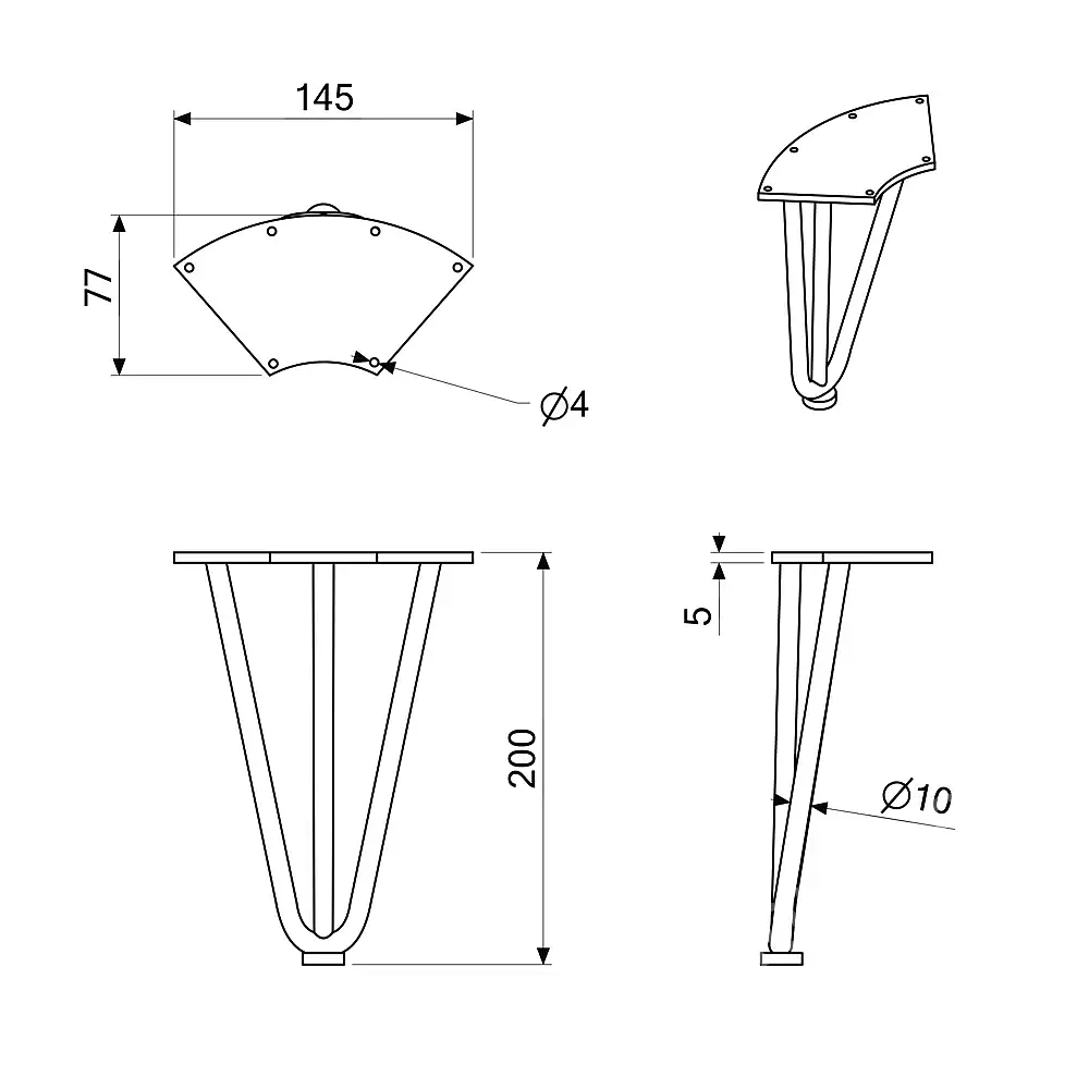 Hairpin legs 73 cm discount