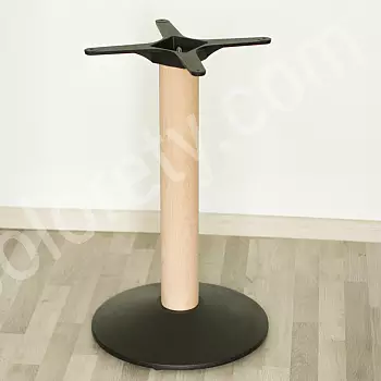 Τραπεζάκι σαλονιού βάση μέταλλο-ξύλο, για επιτραπέζια με διάμετρο έως 80 cm, ύψος 60 cm, 72 cm, 106 cm