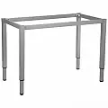 Table frames with mechanical height adjustment