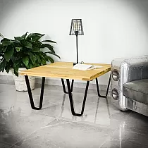 Steel table legs made of flat iron, height 38 cm, width 80 cm, 2 pcs.