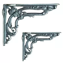 Cast iron shelf support, holder with a height of 16 cm and a depth of 20 cm, bracket &amp;quot;Victorian era&amp;quot; - set of 2 pieces.