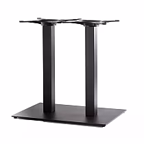 Metal table base with 2 columns for large surfaces up to 140x80 cm, with rectangular-type columns, available heights 60 cm, 72 cm, 106 cm