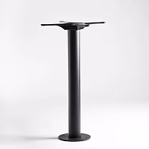 Floor-mounted steel table base – powder coated in any RAL color, 60 cm, 72 cm or 106 cm feight, fits tabletops up to 90 cm