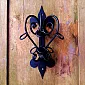 Suport decoratiu de metall per a 3 banderes, 35 cm