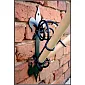 Suport decoratiu doble per a banderes, 35 cm
