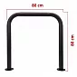 Portabici da esterno in metallo per biciclette in acciaio, colore nero, dimensioni 80x80 cm