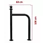 Porte-vélos extérieur en métal en acier, vissé à la surface, couleur noire, dimensions 100x60