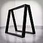 Metalben i firkantet form, 75x72cm (2 stk)
