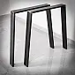 Patas de mesa en forma de A de acero negro premium (Juego de 2) – 40x45cm, resistentes, estilo clásico para escritorios y mesas de bricolaje