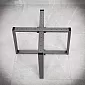 Kruvitav metallist lauaalus Cross-Frame valmistatud terasest, mõõt 60x40cm, must värv