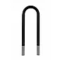Suport de parcare metalic exterior pentru biciclete din otel, culoare neagra, ancorat pe beton, dimensiune 36x80 cm
