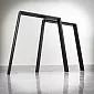 Metalbordben PI af stål, højde 72 cm, bundbredde 75 cm, sæt med 2 stk.