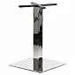 Tischgestell aus poliertem Edelstahl, Höhe 72,5 cm, Untergestell 50x50 cm