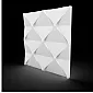 Decorative wall panels made of polystyrene Light, 60x60cm, white color, set of 12 pcs.