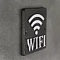 Dökme demir metal tabela WiFi, 2 adet
