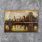 Pintura 3D sobre metal Puente de Manhattan 80x120cm