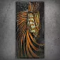 3D metallimaalaus Zebra 65x130cm
