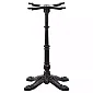 Bordsben i metall av gjutjärn, svart färg, höjd 71,5 cm, bottenbas 52 cm, vikt 14,6 kg