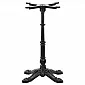 Pata de mesa metálica fabricada en hierro fundido, color negro, altura 71,5 cms, base inferior 52 cms, peso 14,6 kg