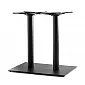 High-end bordunderstell i stål for store flater opptil 140x80 cm, med to runde ben, tilgjengelig høyde 60 cm, 72 cm, 106 cm