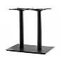 Pie de mesa metálico doble para grandes superficies hasta 1400x800 mm, con columnas redondas, diferentes alturas 60 cm, 72 cm, 106 cm