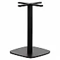 Base centrale per tavolo in acciaio, altezza 73 cm, dimensioni piastra inferiore 50x50 cm, colore nero, peso 16,5 kg