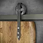 1-vleugelig schuifdeursysteem voor houten deuren, gewicht tot 90 kg, lengte 2 meter, kleur staalgrijs, wandmontage