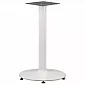 Elegant sentralbordunderstell laget av stål, høyde 72,5 cm, bunnunderstell 57 cm, for overflater opp til diameter 80 cm, hvit farge
