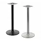 Pied de table en métal pour tables de café, peinture poudre noire ou aluminium, hauteur 110 cm