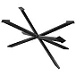 Estructura de mesa de metal de diseño Star, altura 72,5 cm, dimensiones 130x68 cm, color negro