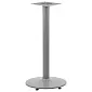 Metal table leg from steel for bar tables, aluminum color, height 110 cm
