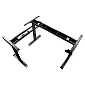 Grande estrutura de mesa de metal com ajuste elétrico de altura para escritórios, altura ajustável 61,5-126,5 cm, cor preta, três motores