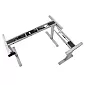 Estructura de mesa metálica para oficinas con regulación eléctrica de altura, altura regulable 71-119 cm, color aluminio, tres motores, longitud 123,5-175,5 / 88,5-135 cm