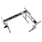 Estructura de taula metàl·lica per a oficines amb ajust d'altura elèctric, alçada ajustable 71-119 cm, color alumini, tres motors, longitud 123,5-175,5 / 88,5-135 cm