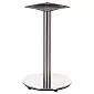 Base de mesa central em aço inoxidável, base redonda, escovada, diâmetro 45 cm, altura 71,5 cm