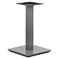 Centralt bordsben av stål, fyrkantig bas, aluminiumgrå färg, bas 45x45 cm, höjd 72 cm