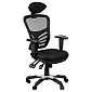 Pohodlná kancelářská židle s prodyšným opěrákem ze síťoviny v černé, šedé, červené nebo zelené barvě, SCBGRG1