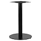 Asztallap fémből, fekete színű, átmérője 45 cm, három különböző magasságú