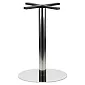 Centralbordsfot i rostfritt stål, polerad, höjd 72,5 cm, bottenfots diameter 49,5 cm