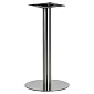 Piétement central de table en inox brossé, diamètre piètement 39,5 cm, hauteur 72,5 cm