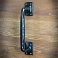 Retro-Stil massiv Goss Dier Handle fir Schiebetüren, schwaarz Faarf, Héicht 26,5 cm, Gewiicht 950 Gramm, Set vu 4 Stécker