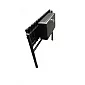 Panca in metallo per cimiteri con sedile ribaltabile in doghe in PVC e box chiudibile a chiave, larghezza 82 cm