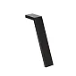 L-shaped steel table leg, height 31 cm, black color, profile size 6x2 cm (set of 4 legs)