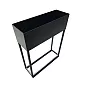 Large size steel flower pot with metal frame black colour, dimensions 60 x 19 cm, height 73 cm