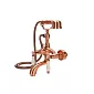 Bath water mixer made of brass, wall-mounted, height 310 mm, spout length 110 mm