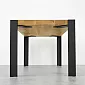 Patas de mesa de metal elegantes y de baja altura con soportes adicionales para el tablero, ángulo sólido, para mesa de centro o banco, color negro o con efecto acero, altura total 49 cm