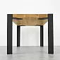 Stylové kovové stolové nohy s přídavnými podpěrami pro stolní desku, pevný úhel, pro konferenční stolek nebo lavici, barva černá nebo s ocelovým efektem, celková výška 49 cm