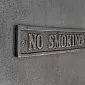 Čuguna metāla zīme No smoking, izmērs 23x4 cm, komplektā 5 gab.